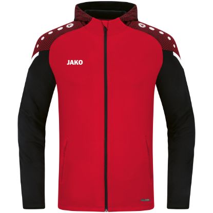 Afbeeldingen van Jas met kap Performance rood/zwart