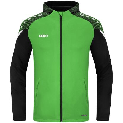 Afbeeldingen van Jas met kap Performance zachtgroen/zwart