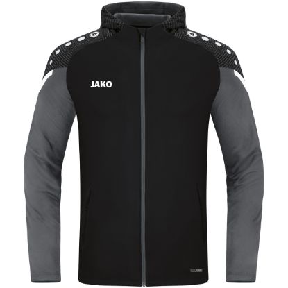Afbeeldingen van Jas met kap Performance zwart/antra light