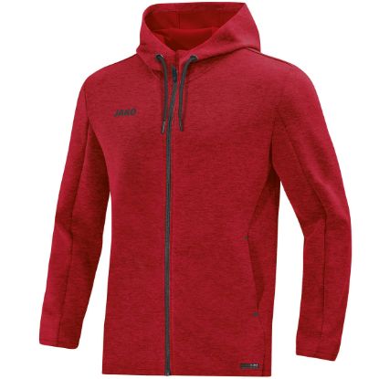 Afbeeldingen van Jas met kap Premium Basics rood gemeleerd