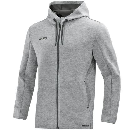 Afbeeldingen van Jas met kap Premium Basics lichtgrijs gemeleerd