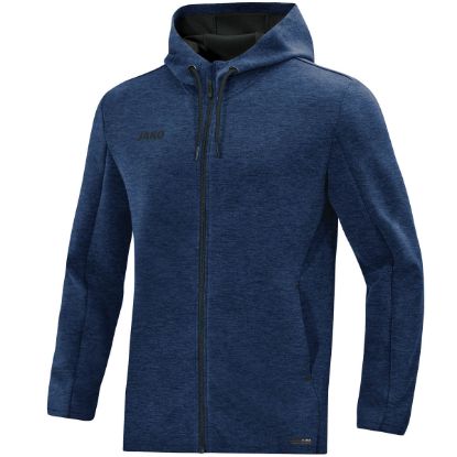 Afbeeldingen van Jas met kap Premium Basics marine gemeleerd