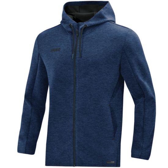 Afbeeldingen van Jas met kap Premium Basics marine gemeleerd