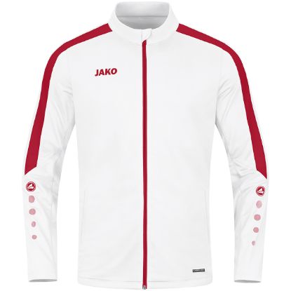 Afbeeldingen van Polyestervest Power wit/rood