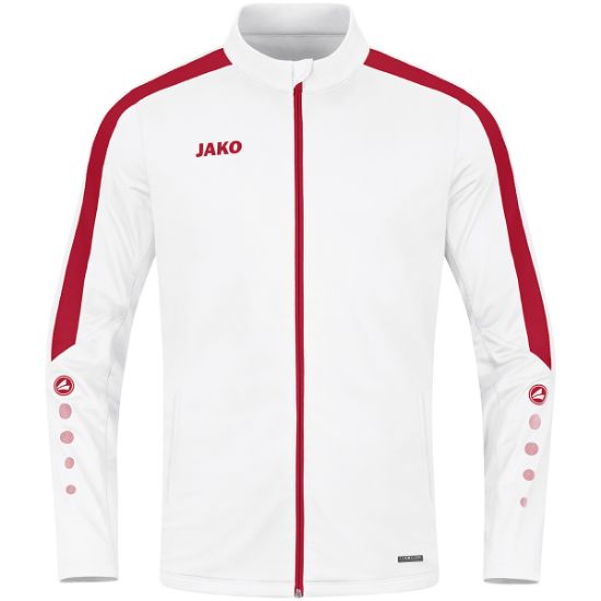 Afbeeldingen van Polyestervest Power wit/rood