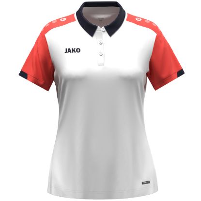 Afbeeldingen van Polo Dynamic damesmaten wit/koraal/marine
