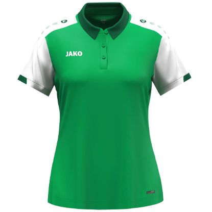 Afbeeldingen van Polo Dynamic damesmaten groen/wit/donkergroen