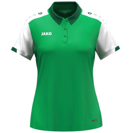 Afbeeldingen van Polo Dynamic damesmaten groen/wit/donkergroen