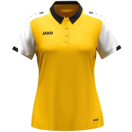 Afbeeldingen van Polo Dynamic damesmaten geel/wit/zwart