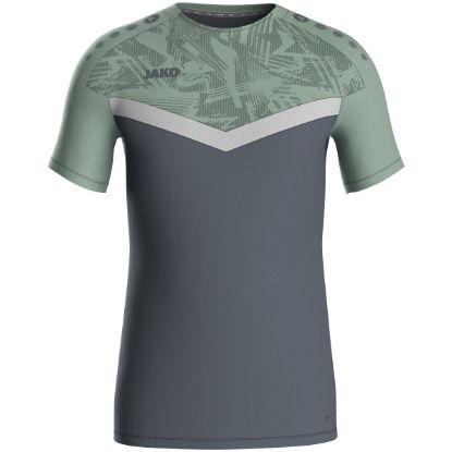 Afbeeldingen van T-shirt Iconic anthra light/mintgroen/zachtgrijs
