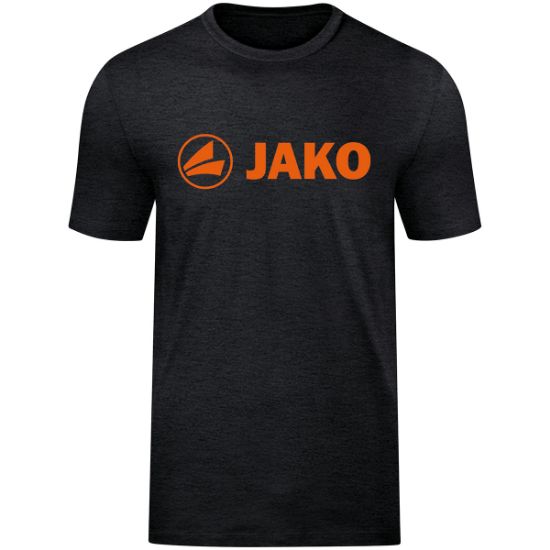 Afbeeldingen van T-shirt Promo zwart gemeleerd/fluo oranje