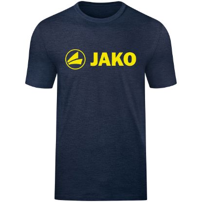 Afbeeldingen van T-shirt Promo marine gemeleerd/fluo citroen