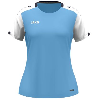 Afbeeldingen van T-Shirt Dynamic damesmaten hemelsblauw/wit/marine