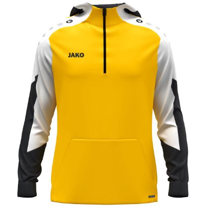 Afbeeldingen van Sweater met kap Dynamic geel/wit/zwart