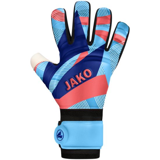 Afbeeldingen van Keeperhandschoen River SuperSoft NC hemelsblauw/koraal/navy