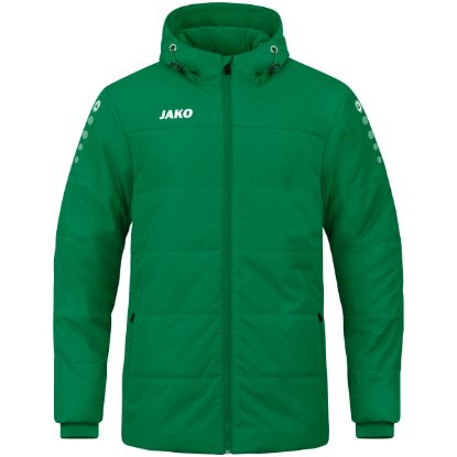Afbeeldingen van Coachvest Team met kap sportgroen