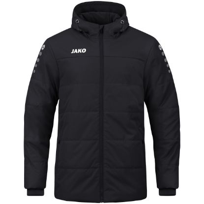 Afbeeldingen van Coachvest Team met kap zwart
