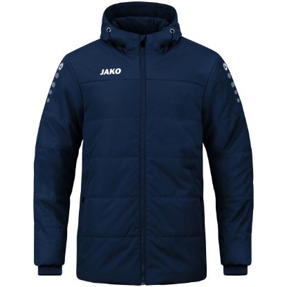 Afbeeldingen van Coachvest Team met kap marine