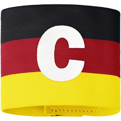 Afbeeldingen van Aanvoerdersband zwart/rood/geel